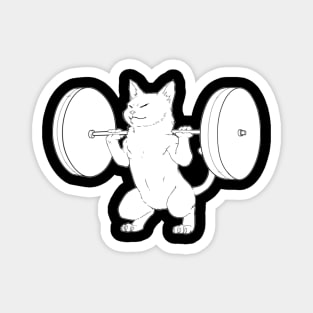 Cat Squat Powerlifting    Cute Magnet
