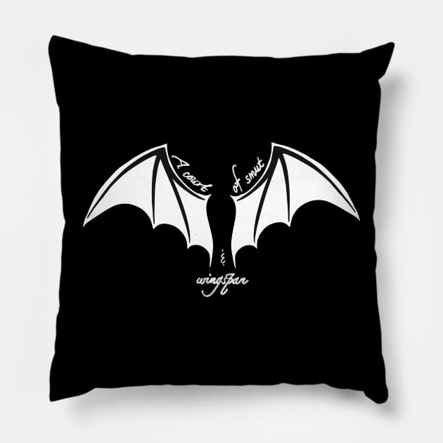 A court of smut and wingspan Illyrian Bat Wings ACOTAR book series Pillow by thenewkidprints