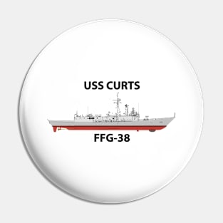USS CURTS - FFG-38 OH PERRY CLASS Pin
