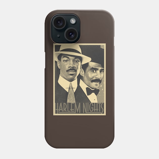 retro art (exlusive) brown cream harlem night Phone Case by oeyadrawingshop