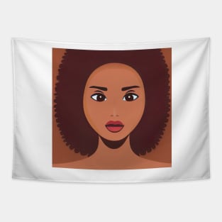 Beatiful girl with afro hair Tapestry