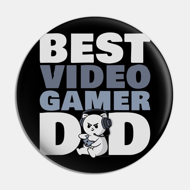 Best Video Gamer Dad Funny Gaming Pin by NerdShizzle