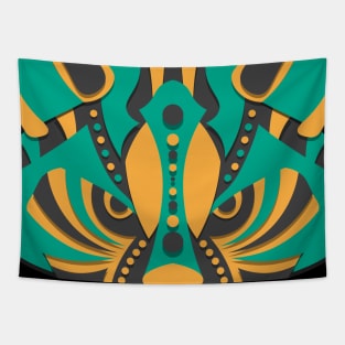 Raccoon Face Fantasy Illustration Tapestry