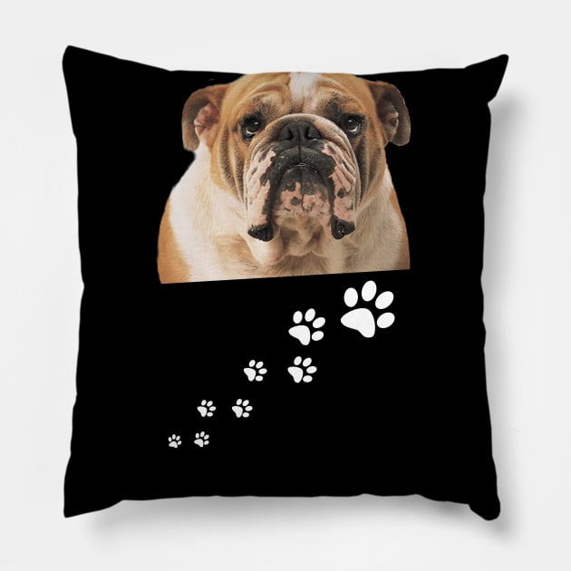 Personal Stalker Funny Bulldog Pillow by Terryeare