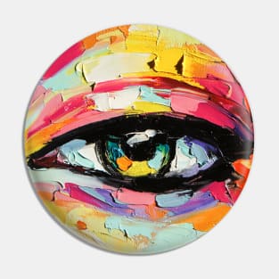 Oil painting of a big eye. Pin