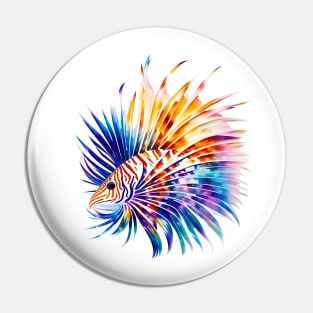 Sea Creature Watercolor Style - AI Art Pin