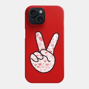 V Sign Hearts Phone Case