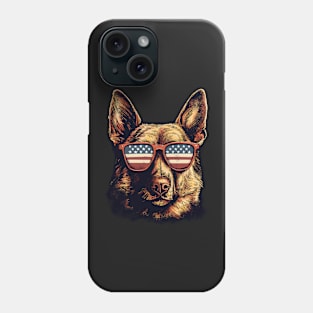 german shepherd, patriot, memorial day Phone Case