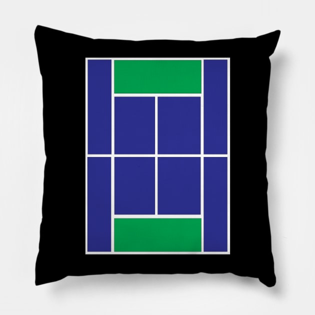 US OPEN TENNIS COURT Pillow by King Chris