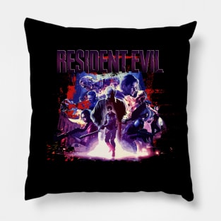 Resident Evil Mash Up Vintage Pillow