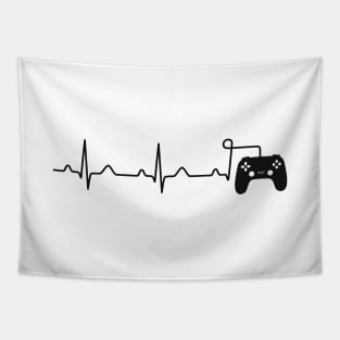 Game Controller Gamer Heartbeat Funny Tapestry