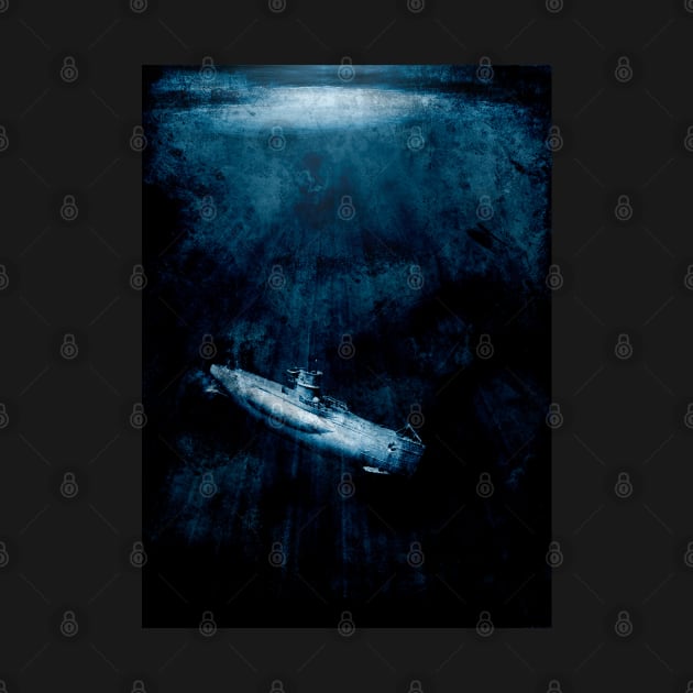 U-Boat traveling underwater by Pitmatic