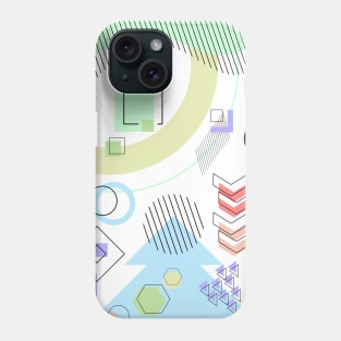 Abstract geometry, use of soft colors Phone Case
