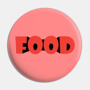 Word Food In Red Pin