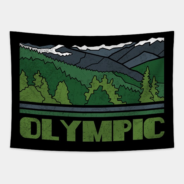 Olympic Shirt US National Park Gift Olympic National Park Tee Outdoor Adventure Tshirt Camping Lover Tapestry by NickDezArts