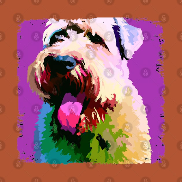 Soft Coated Wheaten Terrier Pop Art - Dog Lover Gifts by PawPopArt