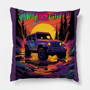 Jeep Girl Offroad Pillow