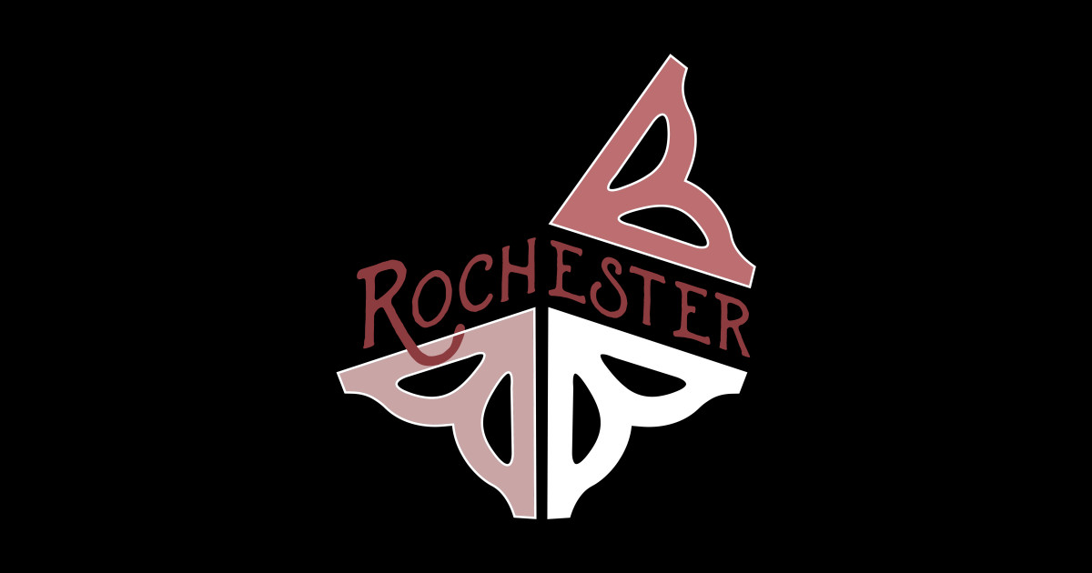 Rochester antique flower logo Rochester Sticker TeePublic