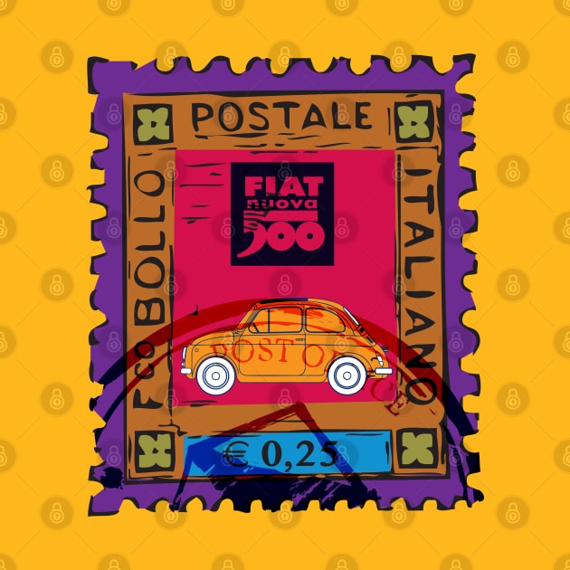 Vintage Fiat Stamp by CreativePhil