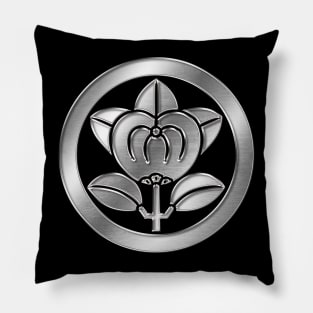 Ii Clan Kamon Silver Chrome Pillow