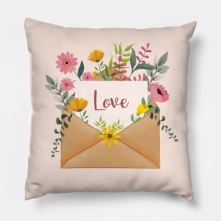 Floral Love Letter Pillow