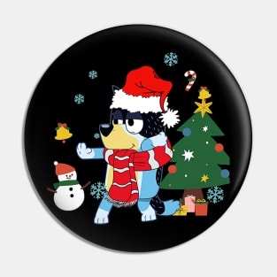 Blueys Dad And Funny Family Merry Christmas Pin