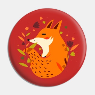 Red fox Pin