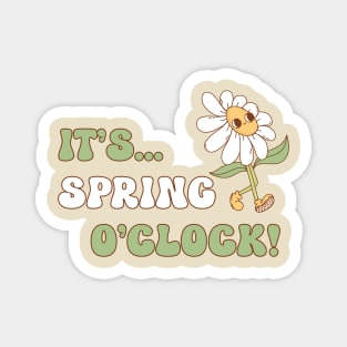 It's Spring o' clock! Floral Design Magnet