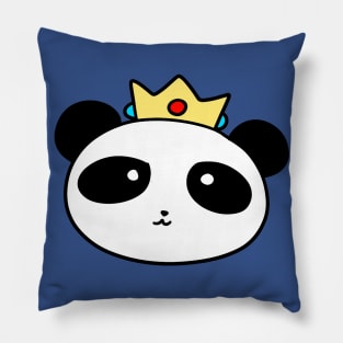 Crown Panda Face Pillow