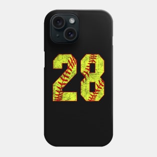 Fastpitch Softball Number 28 #28 Softball Shirt Jersey Uniform Favorite Player Biggest Fan Phone Case