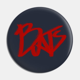 Bats t-shirt red typography Pin