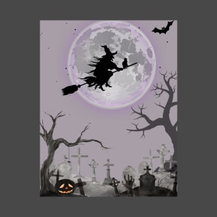 Halloween spooky witch design T-Shirt