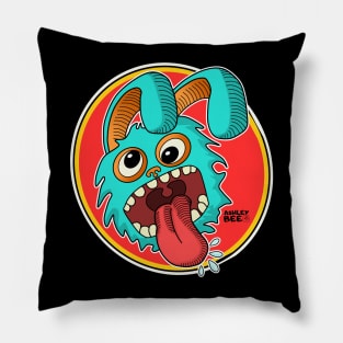 Crazy Rabbit Manga Cartoon style Pillow