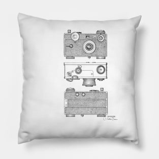 CAMERA VINTAGE PATENT DRAWING Pillow