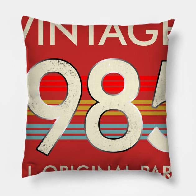 Vintage 1985 All Original Parts Pillow by louismcfarland