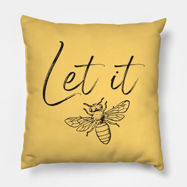 Let it Bee Pillow by nakarada_shop