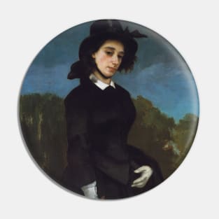 Woman in a Riding Habit by Gustave Courbet Pin