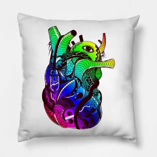 Rainbow Light Heart Pillow