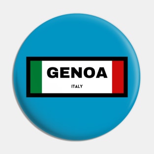 Genoa City in Italian Flag Pin