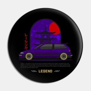 Midnight Racer Purple Kanjo EF JDM Pin