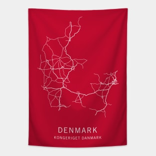 Denmark Road Map Tapestry