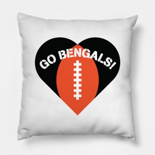 Heart Shaped Cincinnati Bengals Pillow