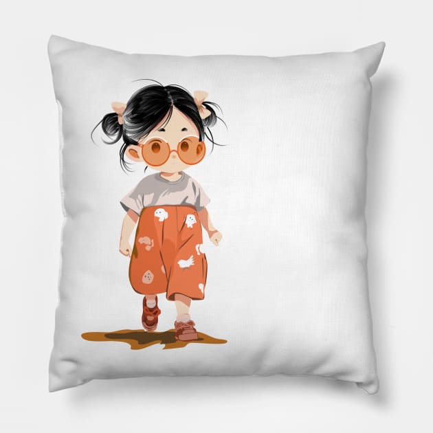 The girl Pillow by White cloth