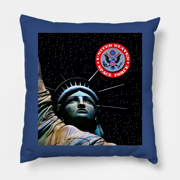 USSF and lady liberty Pillow by dltphoto