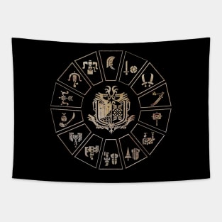 MHW Weapon Wheel Tapestry