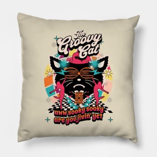 THE GROOVY CAT Pillow