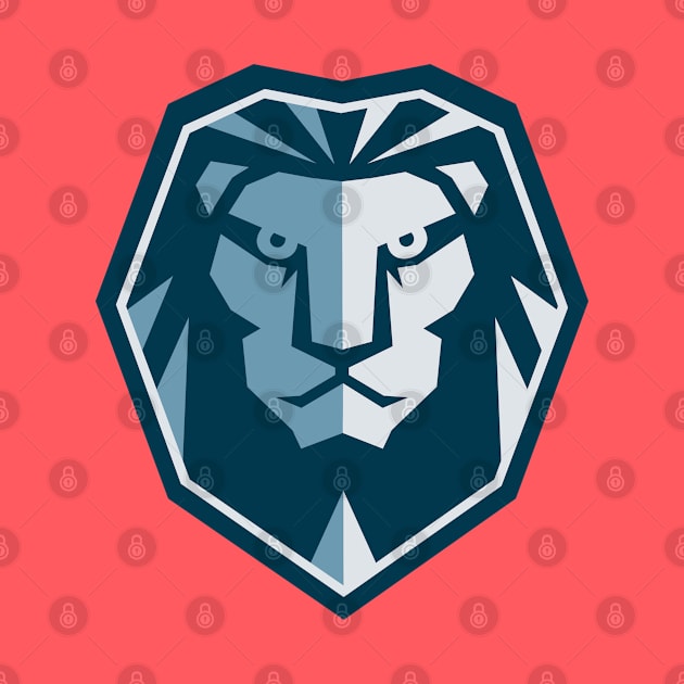 Iron Lion Head Illustration by RageRabbit