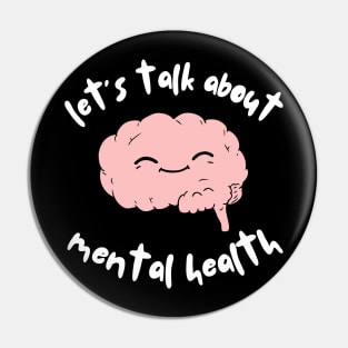 Let's talk about mental health Brain v2 Pin