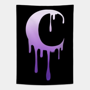 Dripping Moon (Purple Gradient Version) Tapestry