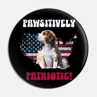 4th of July Independence Day Patriotic Beagle Funny Design for Dog Lovers Pin